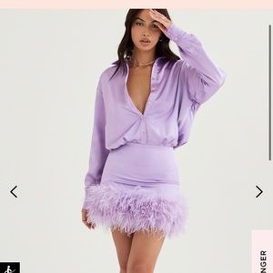 House of CB Lavender Long Sleeve Dress
